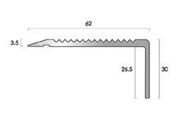 aluminium stair nosing