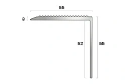 Listón de escalera de aluminio