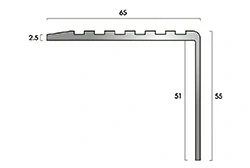 Listón de escalera de aluminio