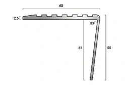 Listón de escalera de aluminio