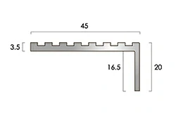 aluminium stair nosing