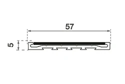 Listón de escalera de aluminio