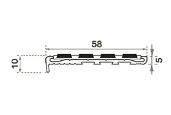 Listón de escalera de aluminio