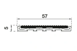 Listón de escalera de aluminio