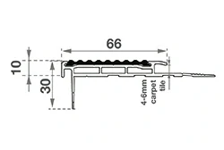 Listón de escalera de aluminio