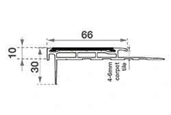 Listón de escalera de aluminio