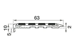 Listón de escalera de aluminio