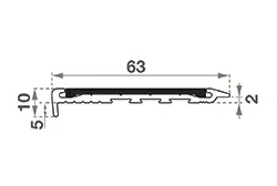 Listón de escalera de aluminio