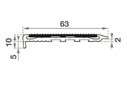 Listón de escalera de aluminio