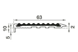 Listón de escalera de aluminio