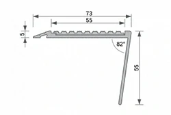 Listón de escalera de aluminio