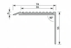 Listón de escalera de aluminio