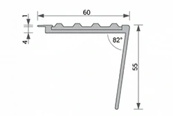 Listón de escalera de aluminio