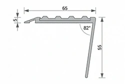 Listón de escalera de aluminio