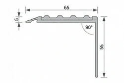 Listón de escalera de aluminio