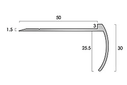 Listón de escalera de aluminio