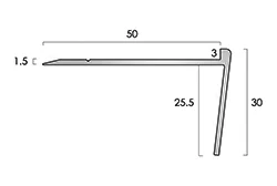 Listón de escalera de aluminio