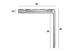 Listón de escalera de aluminio