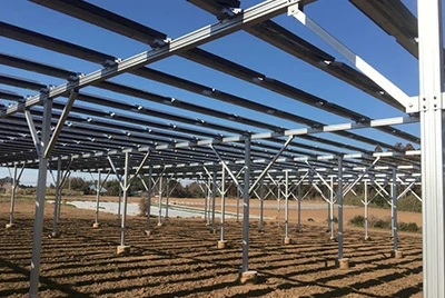 solar agricultural canopy mounting frame