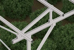 solar agricultural canopy mounting frame